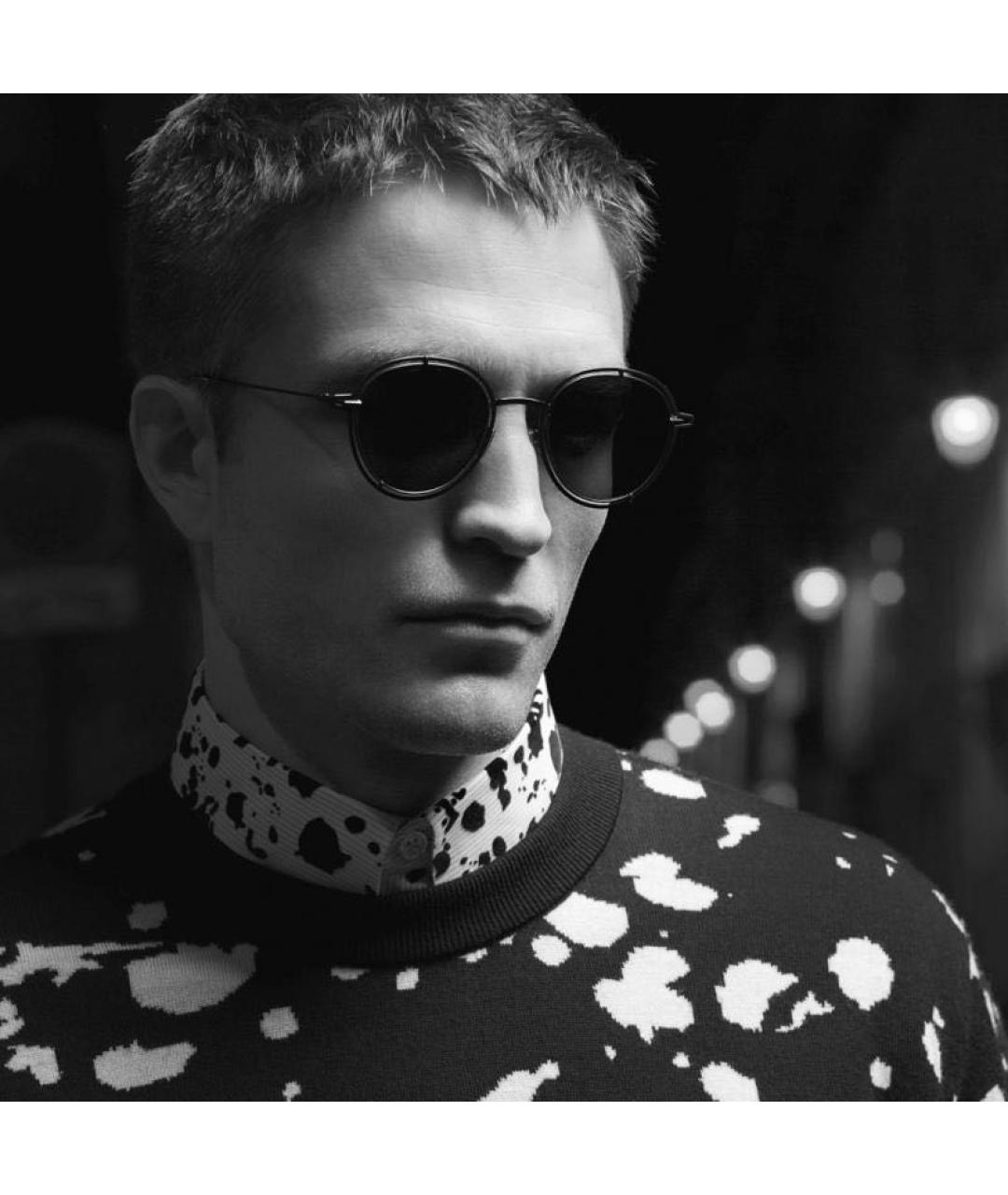 DIOR HOMME Темно-синие металлические солнцезащитные очки, фото 5