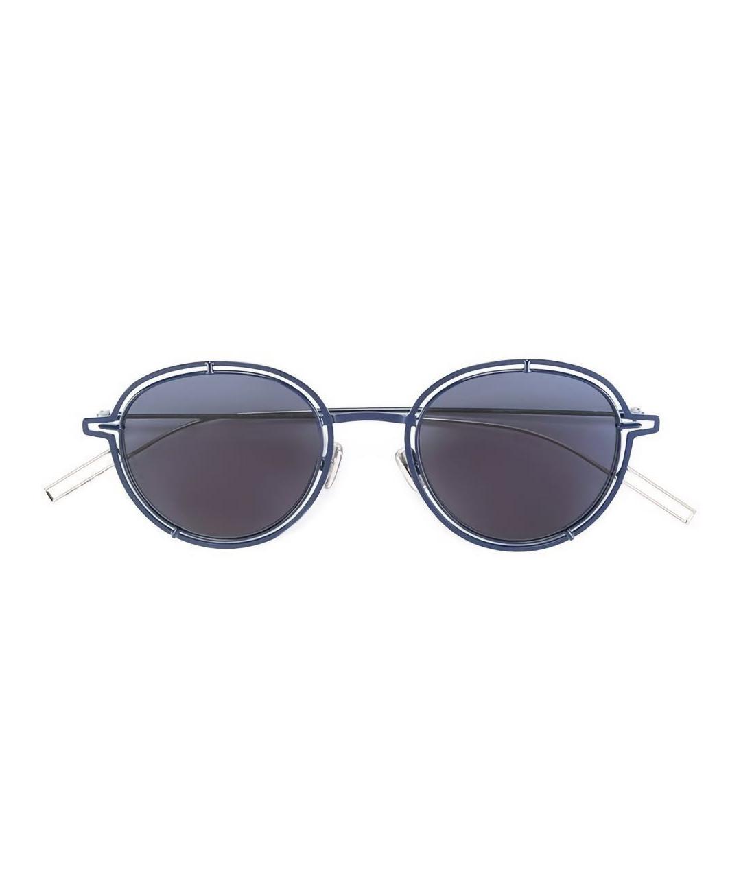 DIOR HOMME Темно-синие металлические солнцезащитные очки, фото 3