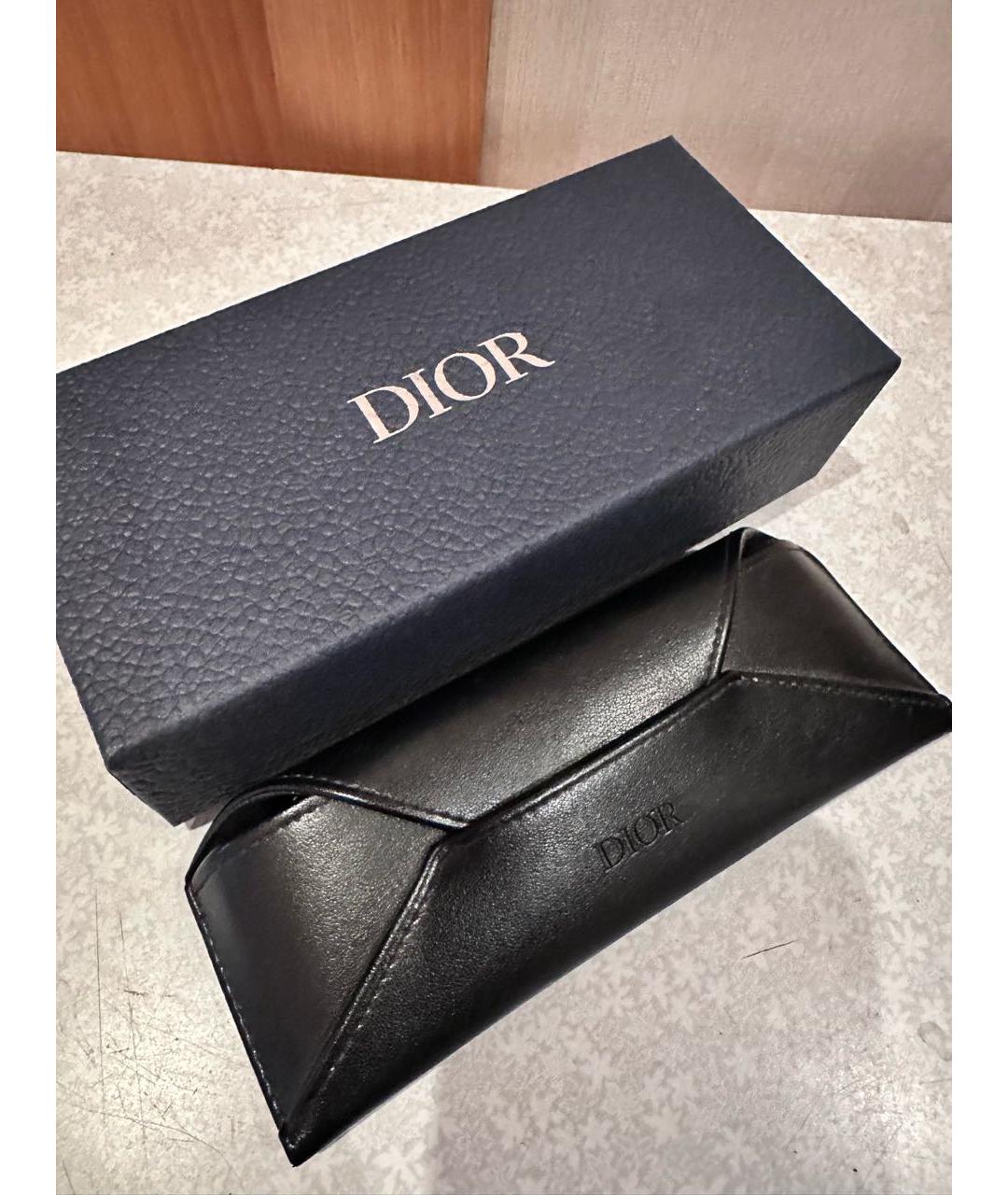 DIOR HOMME Темно-синие металлические солнцезащитные очки, фото 4