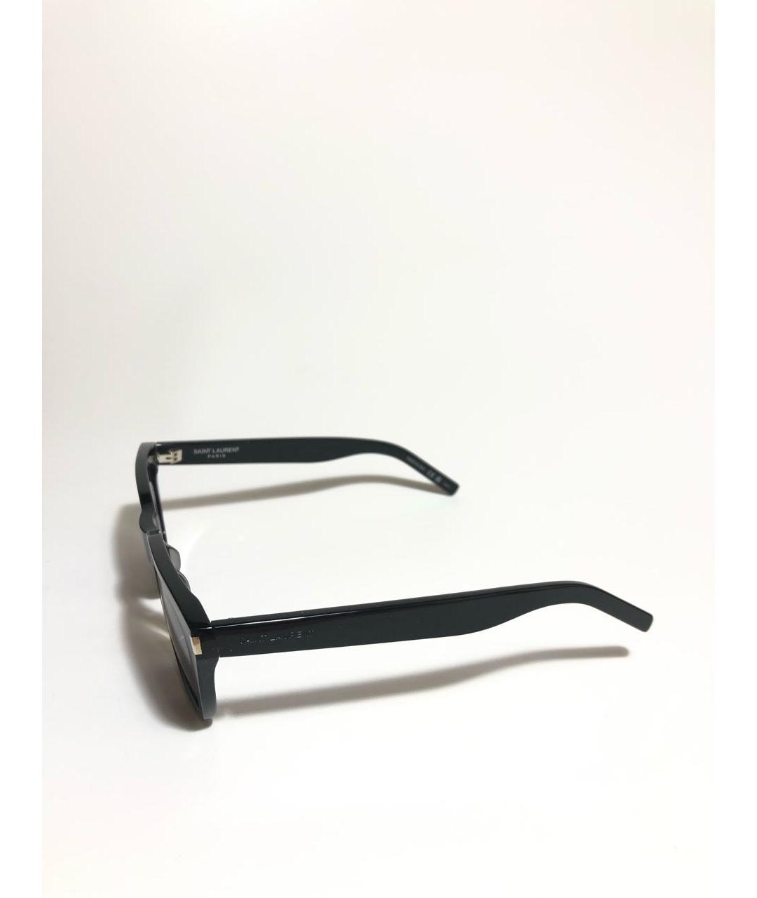 SAINT LAURENT Черные пластиковые солнцезащитные очки, фото 2