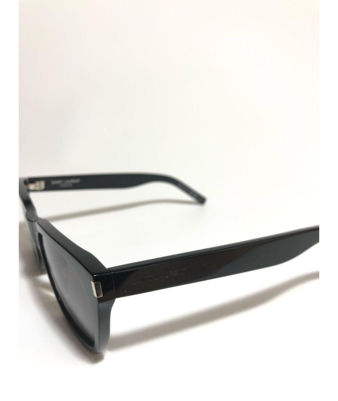 SAINT LAURENT Черные пластиковые солнцезащитные очки, фото 3