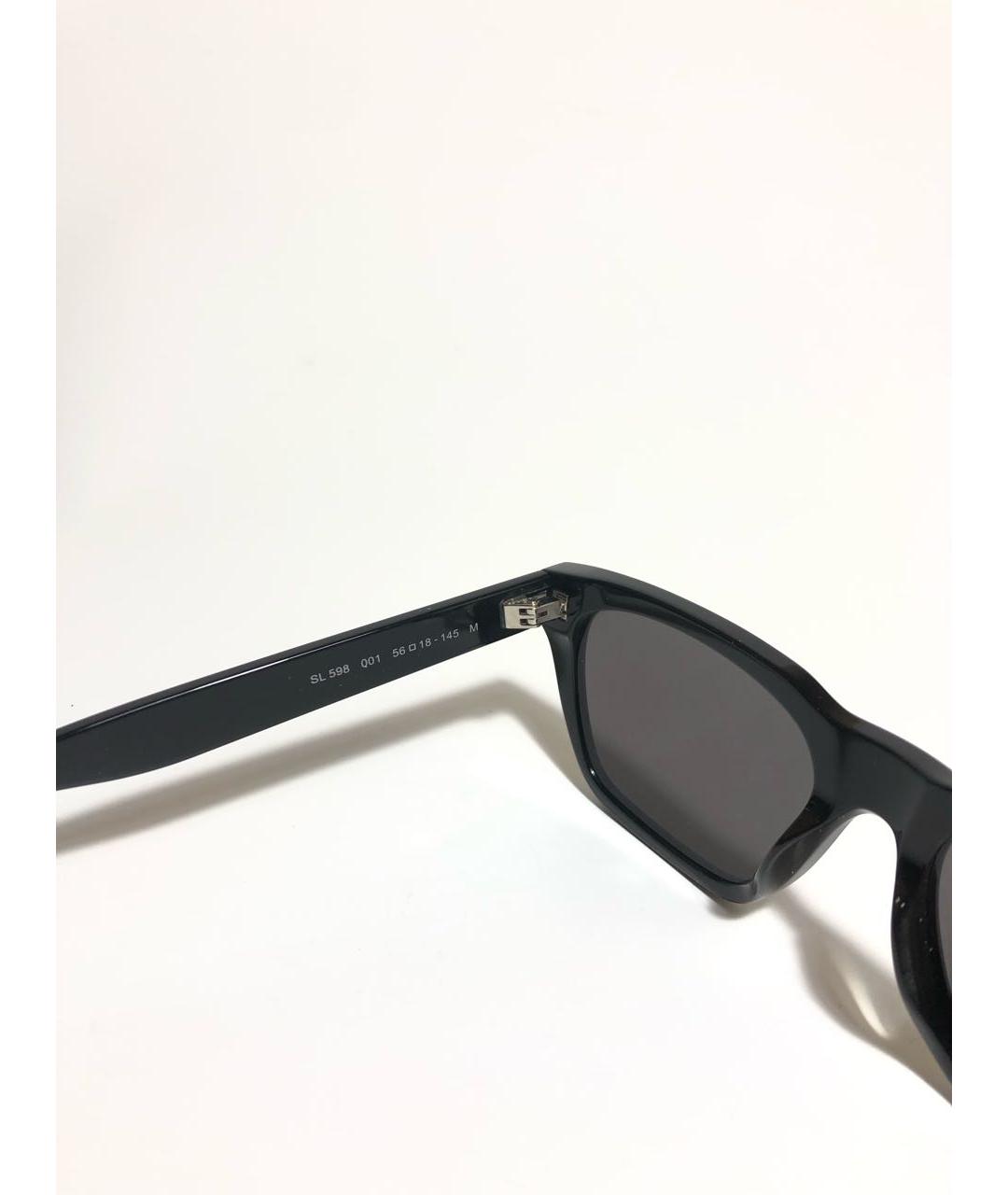 SAINT LAURENT Черные пластиковые солнцезащитные очки, фото 4