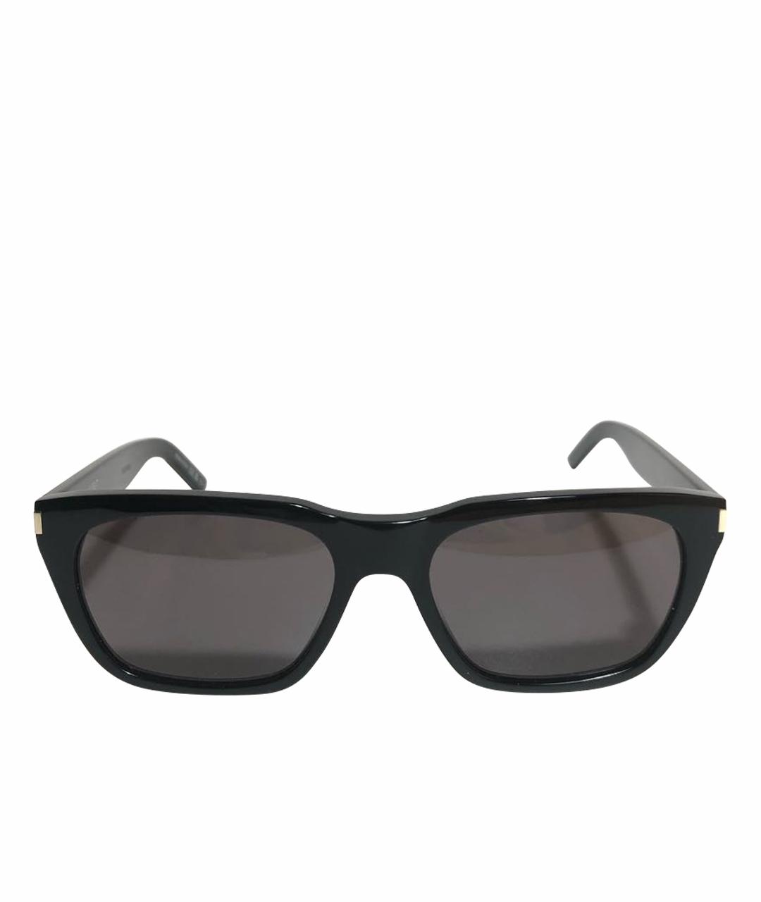 SAINT LAURENT Черные пластиковые солнцезащитные очки, фото 1