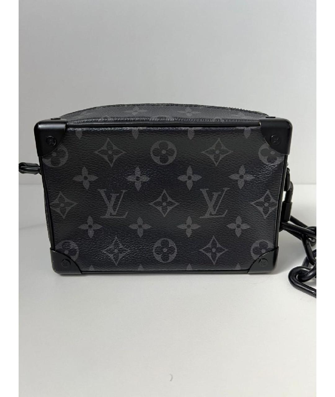 LOUIS VUITTON Черная кожаная сумка через плечо, фото 10