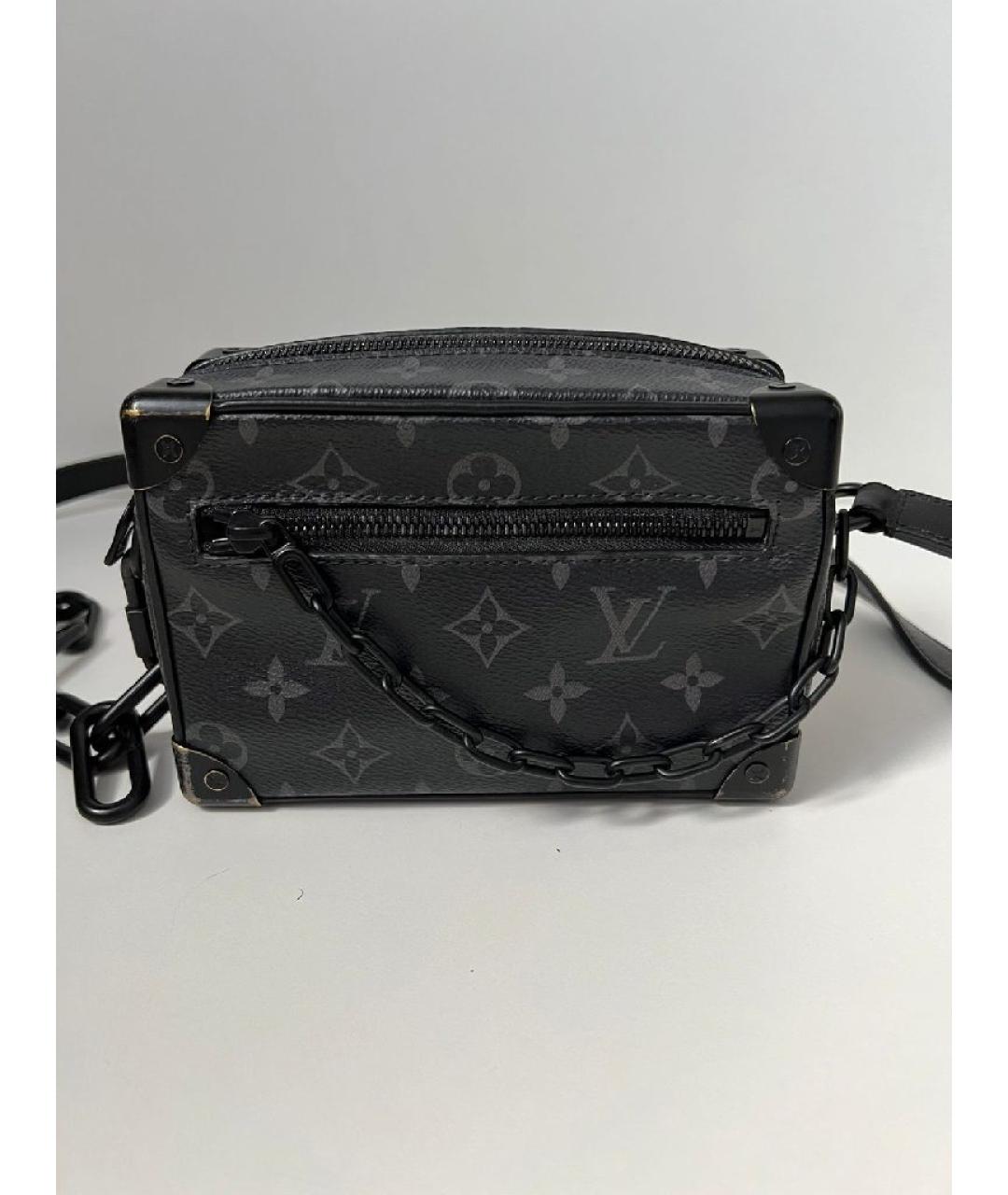 LOUIS VUITTON Черная кожаная сумка через плечо, фото 3