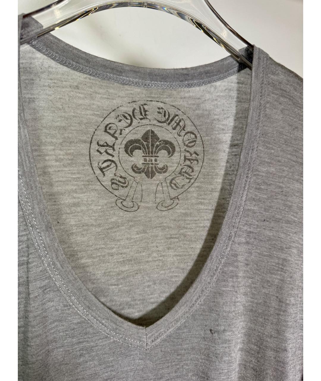 CHROME HEARTS Серая футболка, фото 5