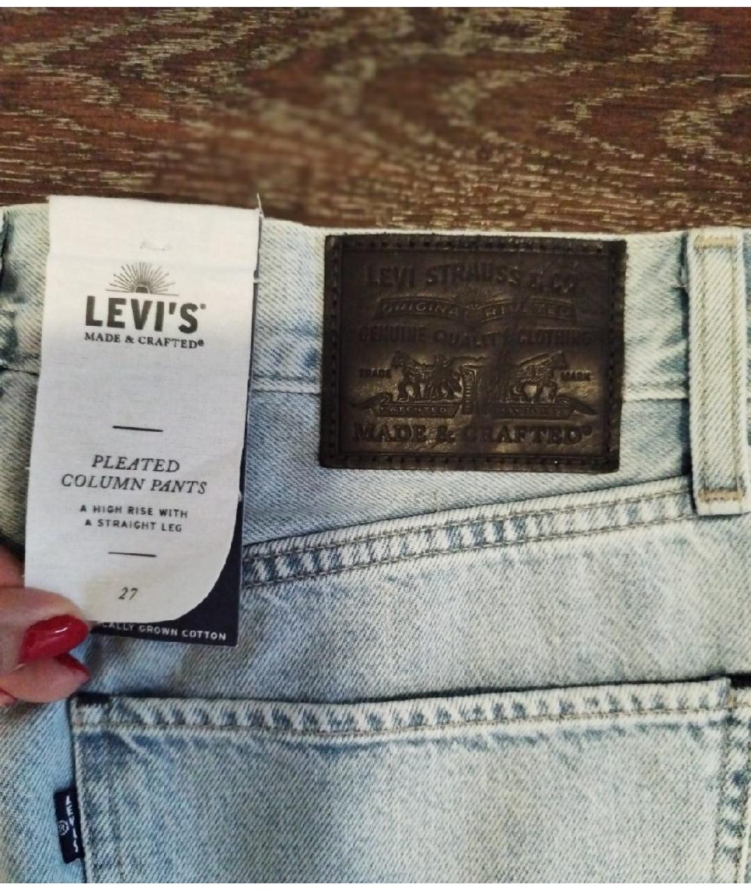LEVI'S Голубые прямые джинсы, фото 7