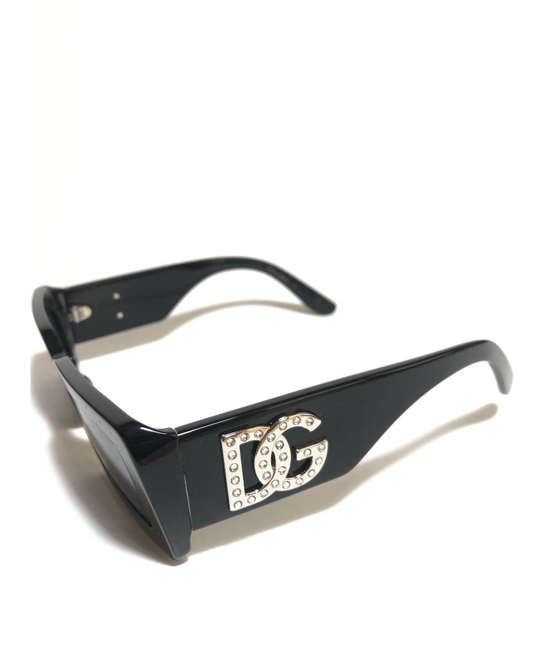 DOLCE&GABBANA Черные пластиковые солнцезащитные очки, фото 3