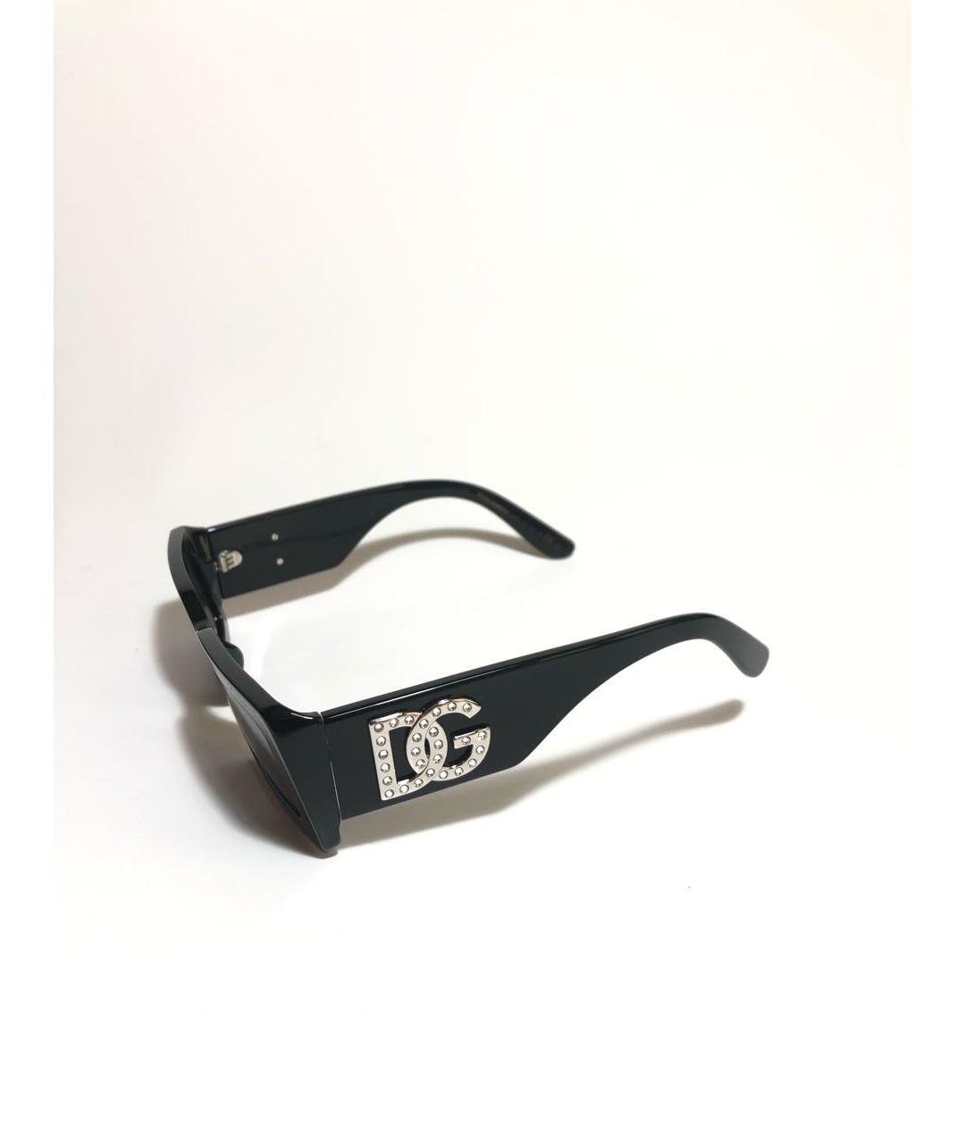 DOLCE&GABBANA Черные пластиковые солнцезащитные очки, фото 2