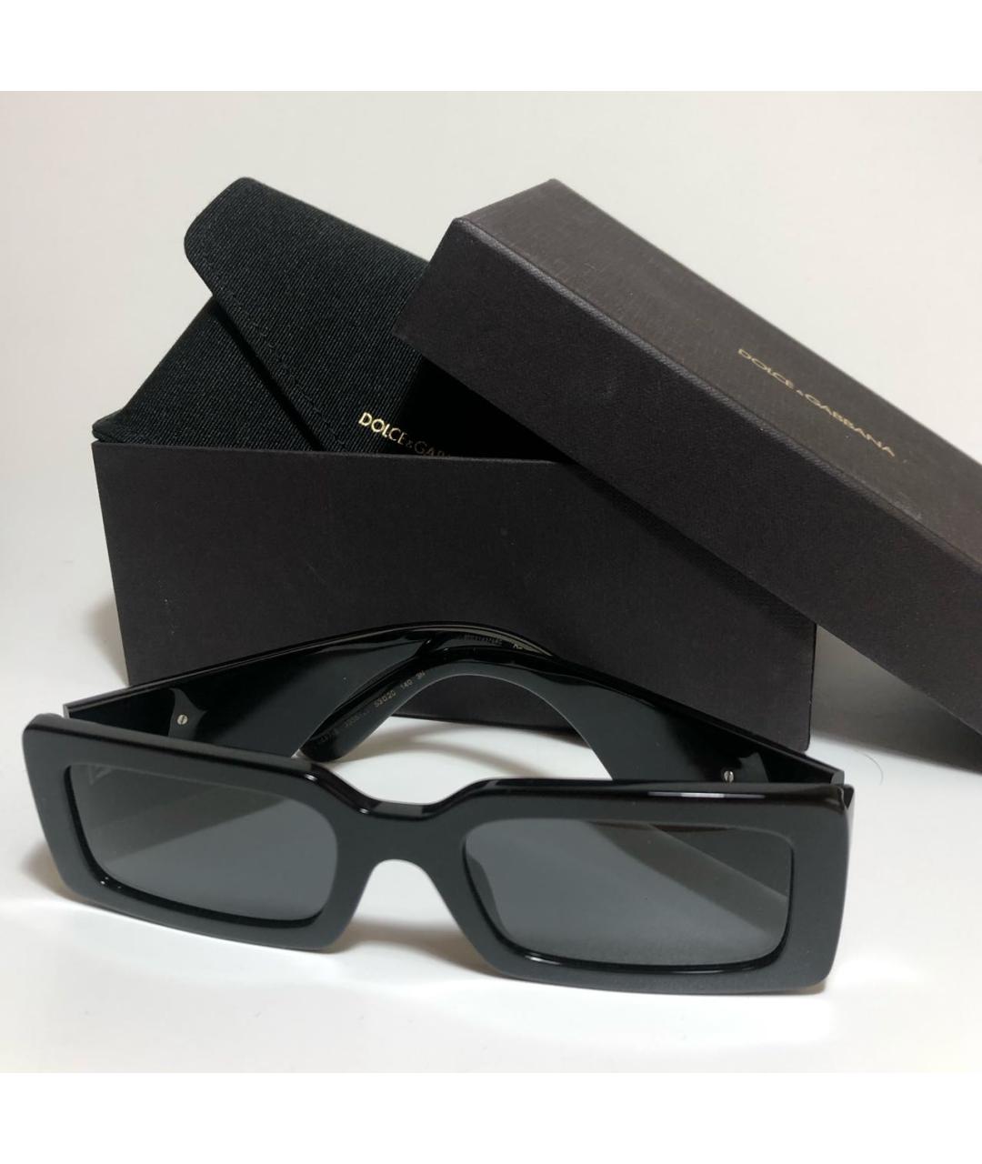 DOLCE&GABBANA Черные пластиковые солнцезащитные очки, фото 5