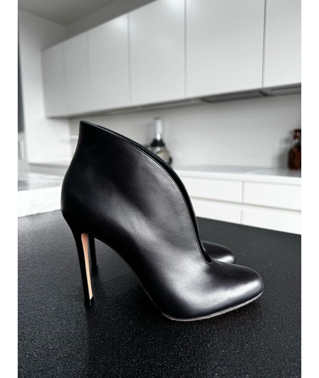 GIANVITO ROSSI Черные кожаные ботильоны, фото 7
