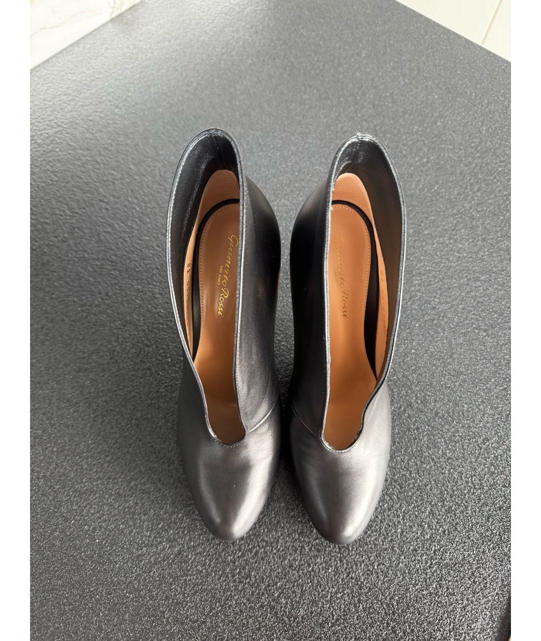 GIANVITO ROSSI Черные кожаные ботильоны, фото 3