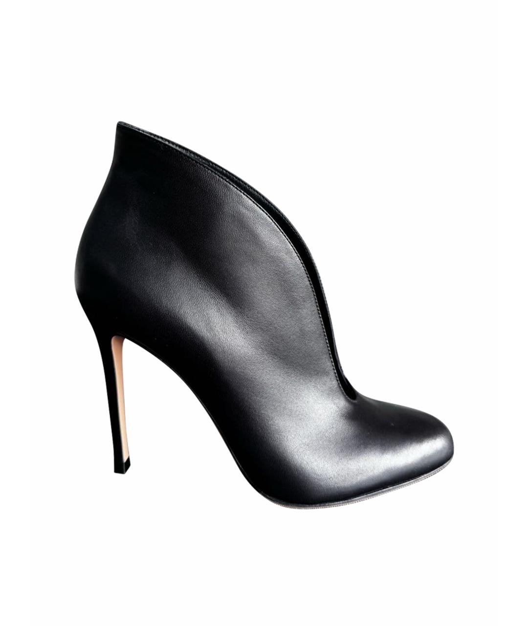 GIANVITO ROSSI Черные кожаные ботильоны, фото 1