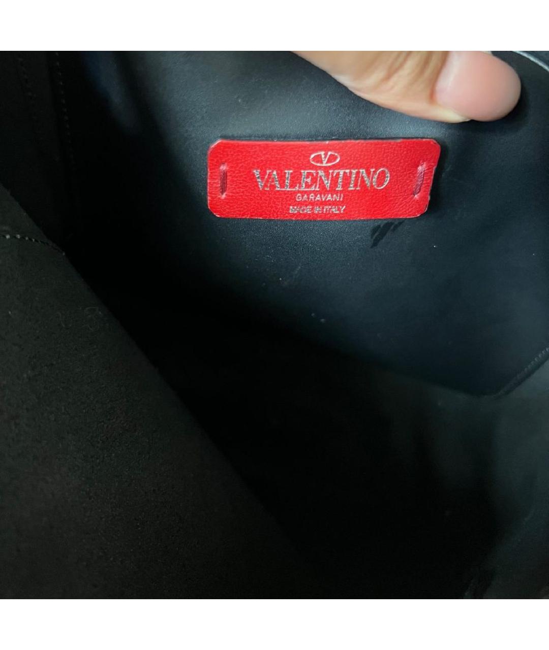 VALENTINO Черная тканевая сумка через плечо, фото 5