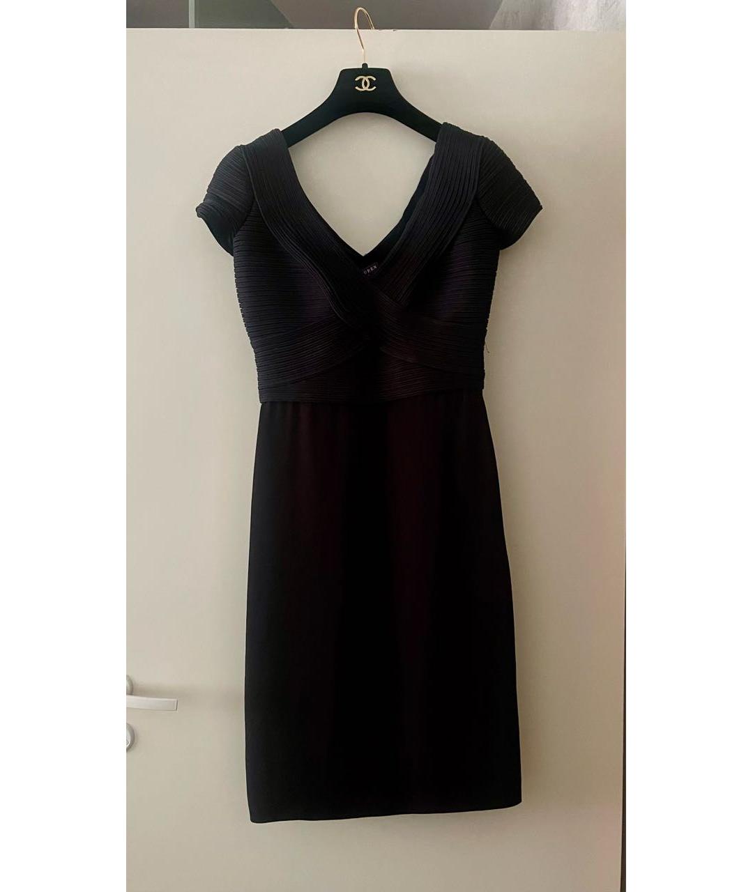 RALPH LAUREN COLLECTION Черное шелковое коктейльное платье, фото 3