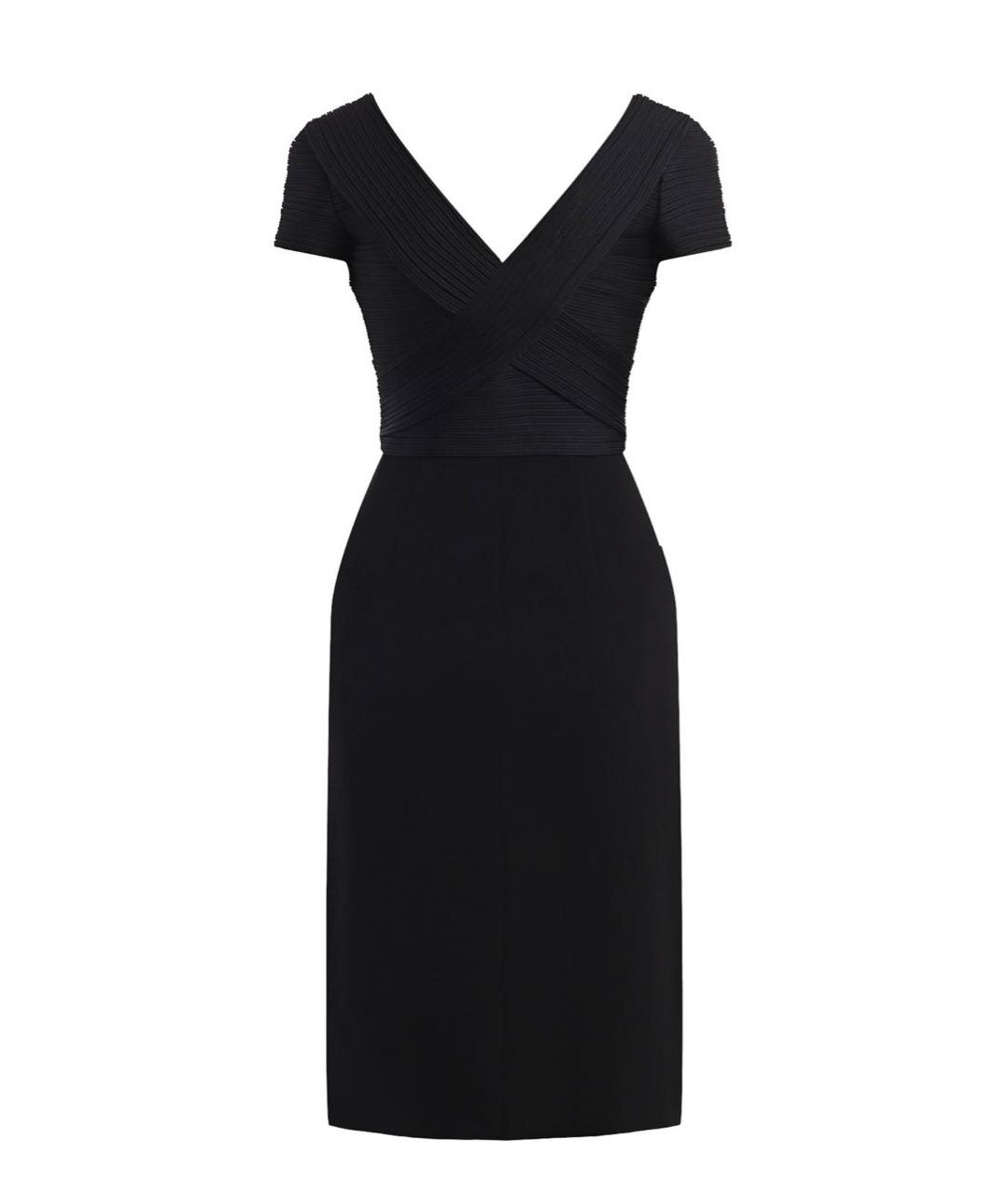 RALPH LAUREN COLLECTION Черное шелковое коктейльное платье, фото 2