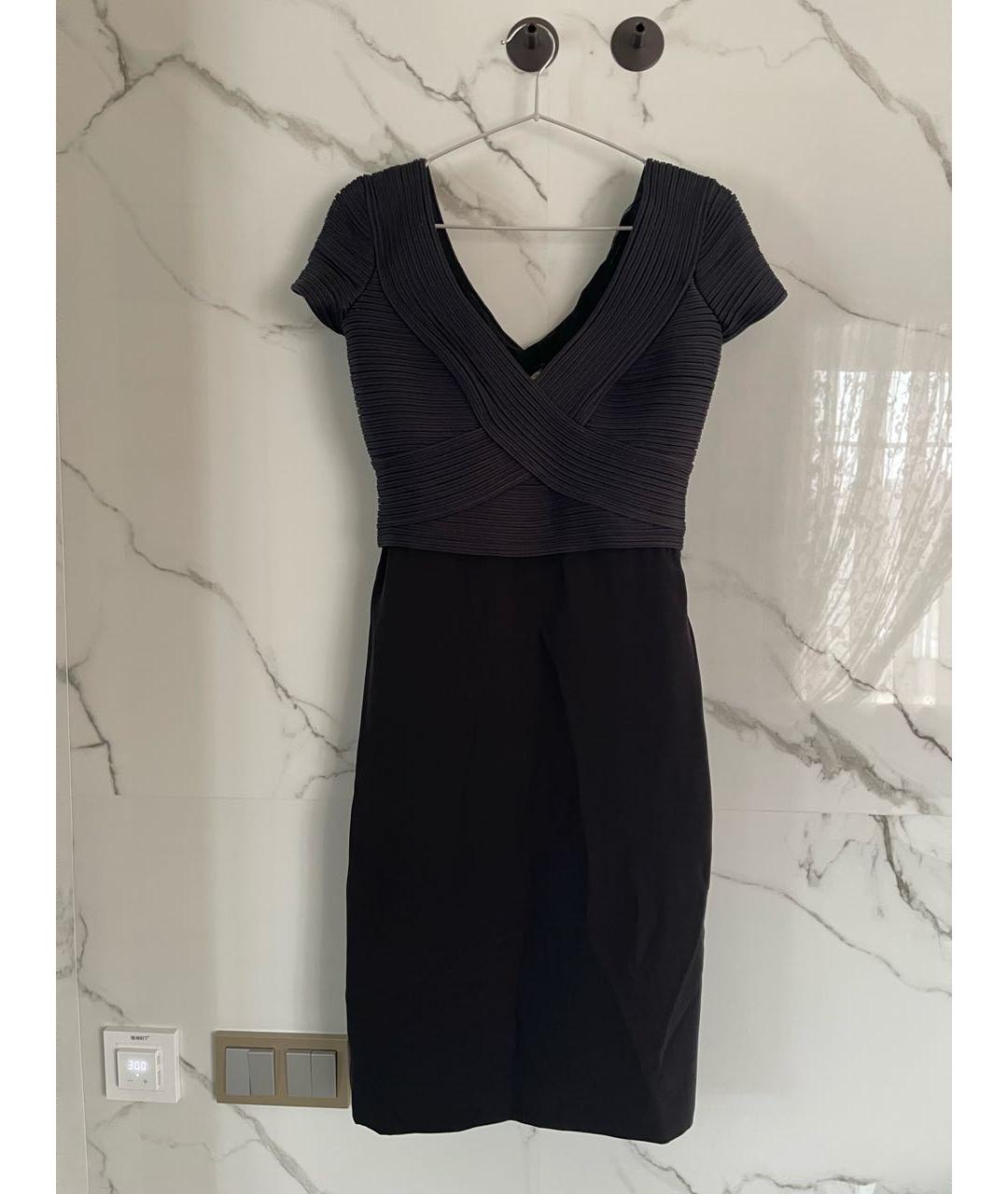 RALPH LAUREN COLLECTION Черное шелковое коктейльное платье, фото 3