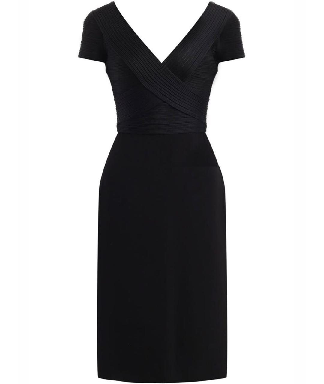 RALPH LAUREN COLLECTION Черное шелковое коктейльное платье, фото 1