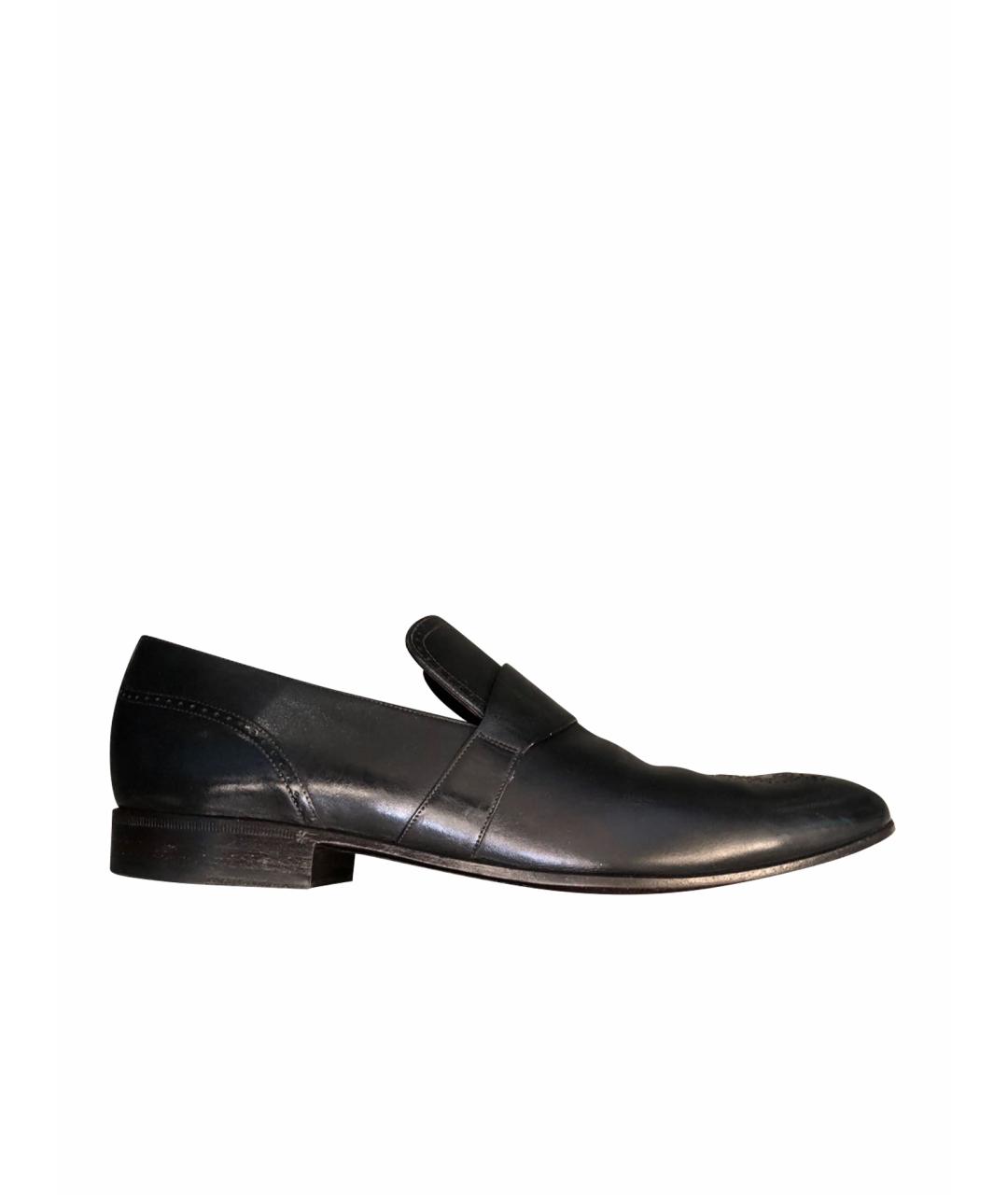 GUCCI Черные кожаные туфли, фото 1