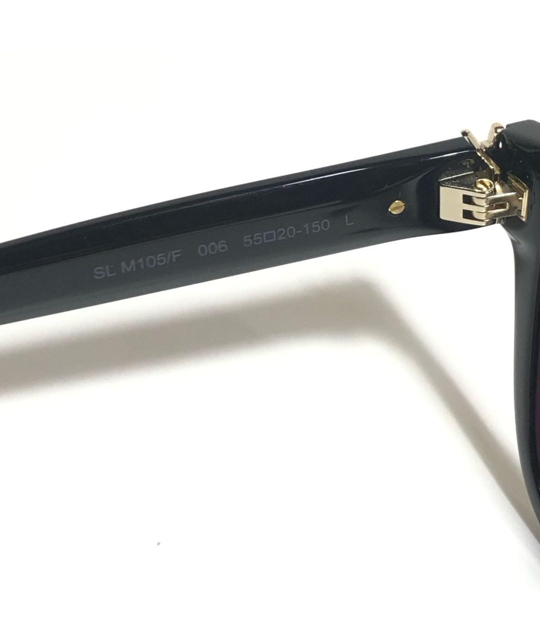 SAINT LAURENT Черные пластиковые солнцезащитные очки, фото 4