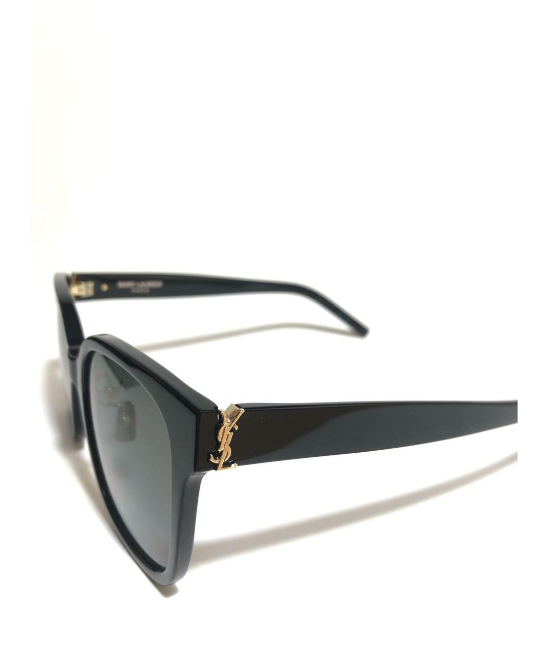 SAINT LAURENT Черные пластиковые солнцезащитные очки, фото 3