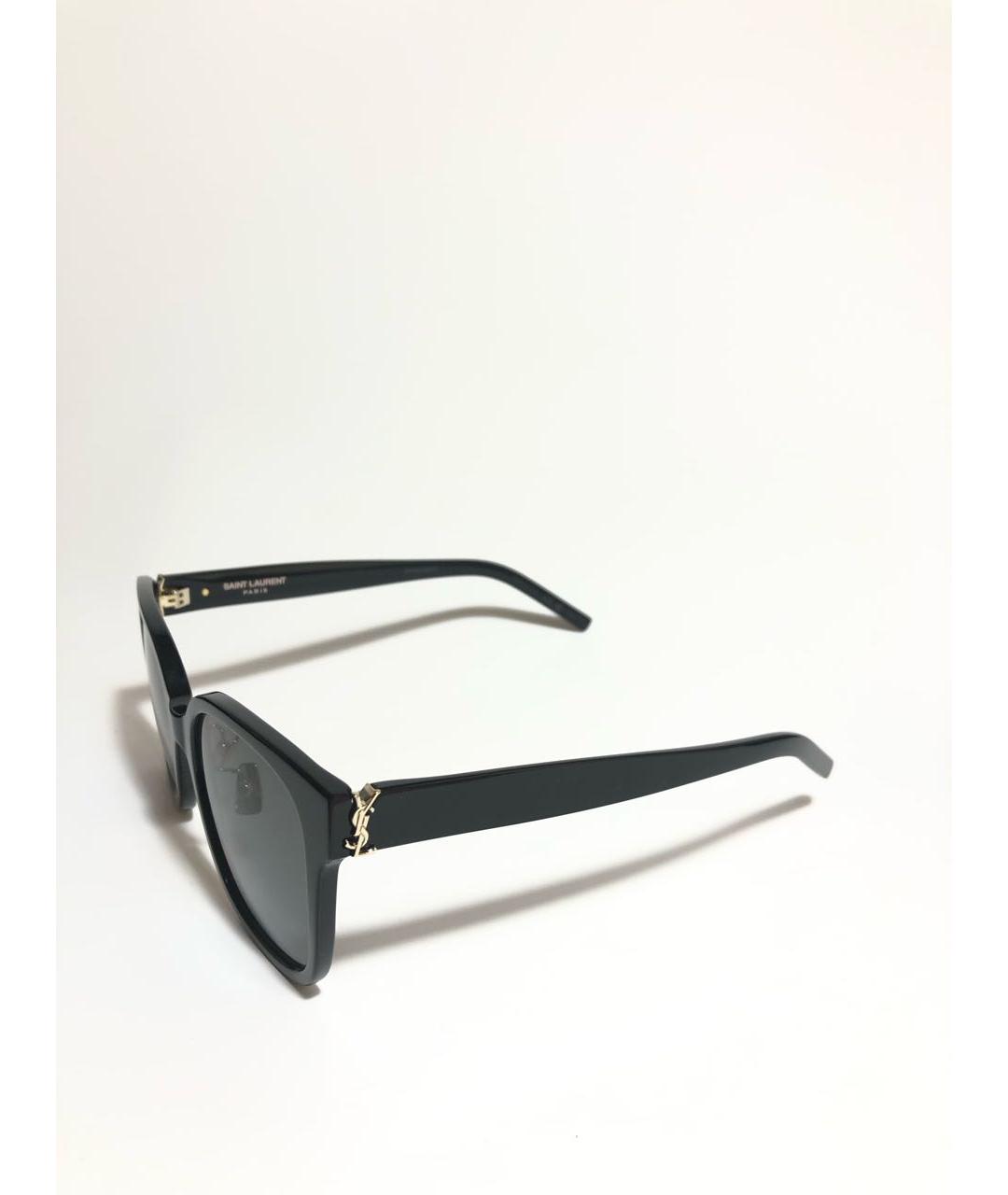 SAINT LAURENT Черные пластиковые солнцезащитные очки, фото 2