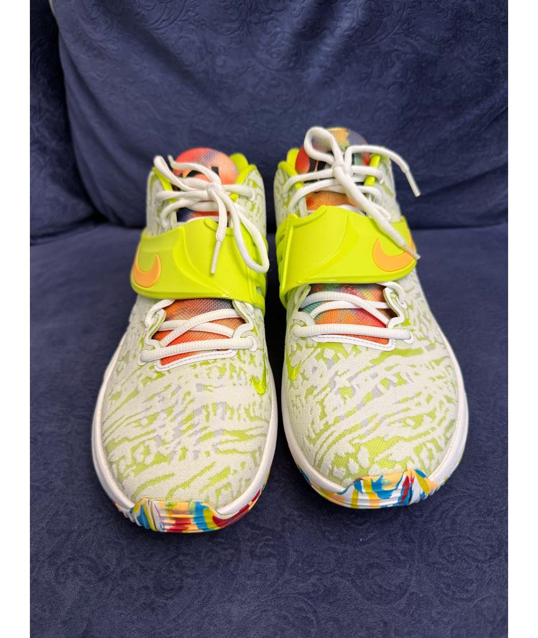NIKE Салатовые текстильные высокие кроссовки / кеды, фото 2