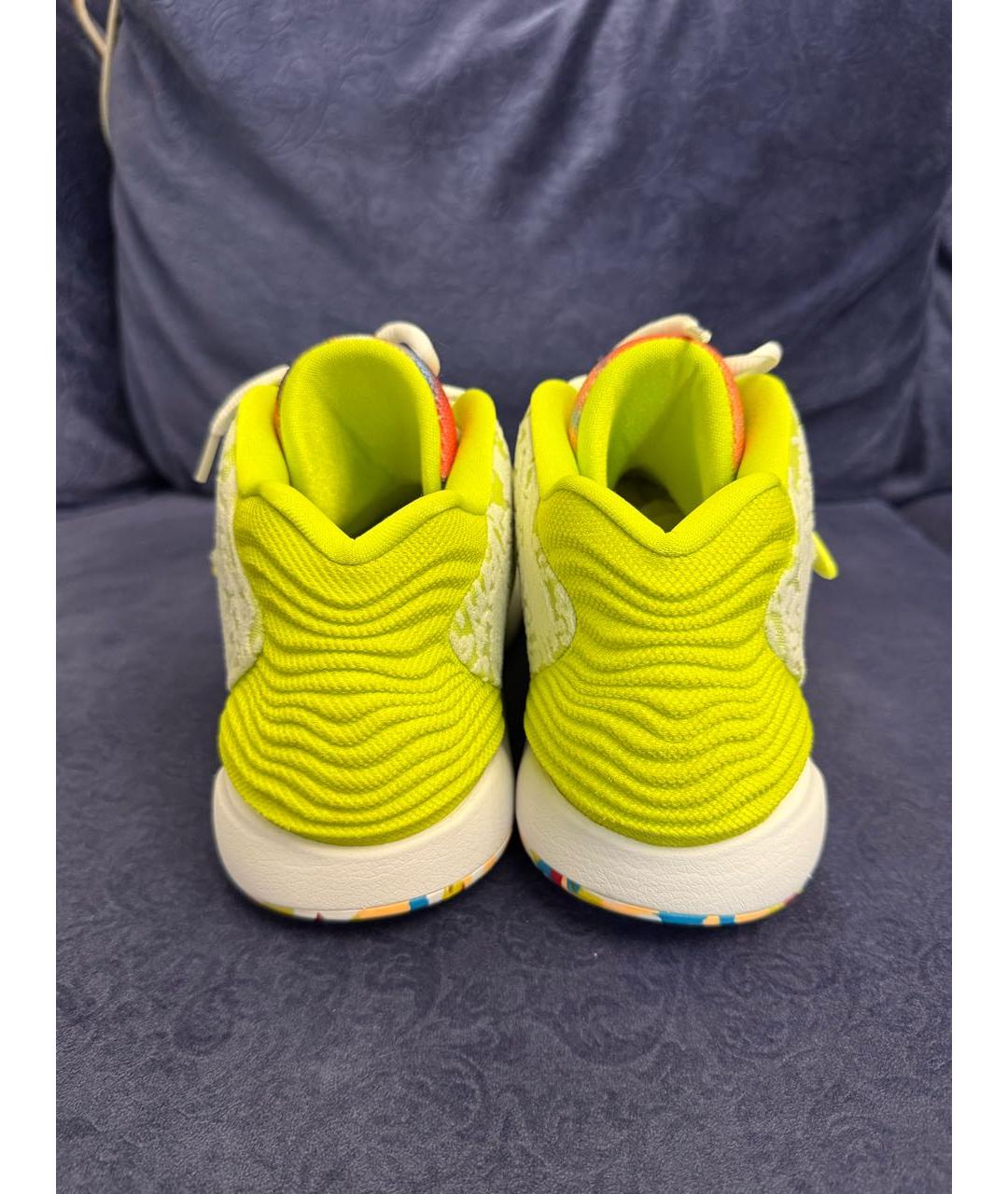 NIKE Салатовые текстильные высокие кроссовки / кеды, фото 4