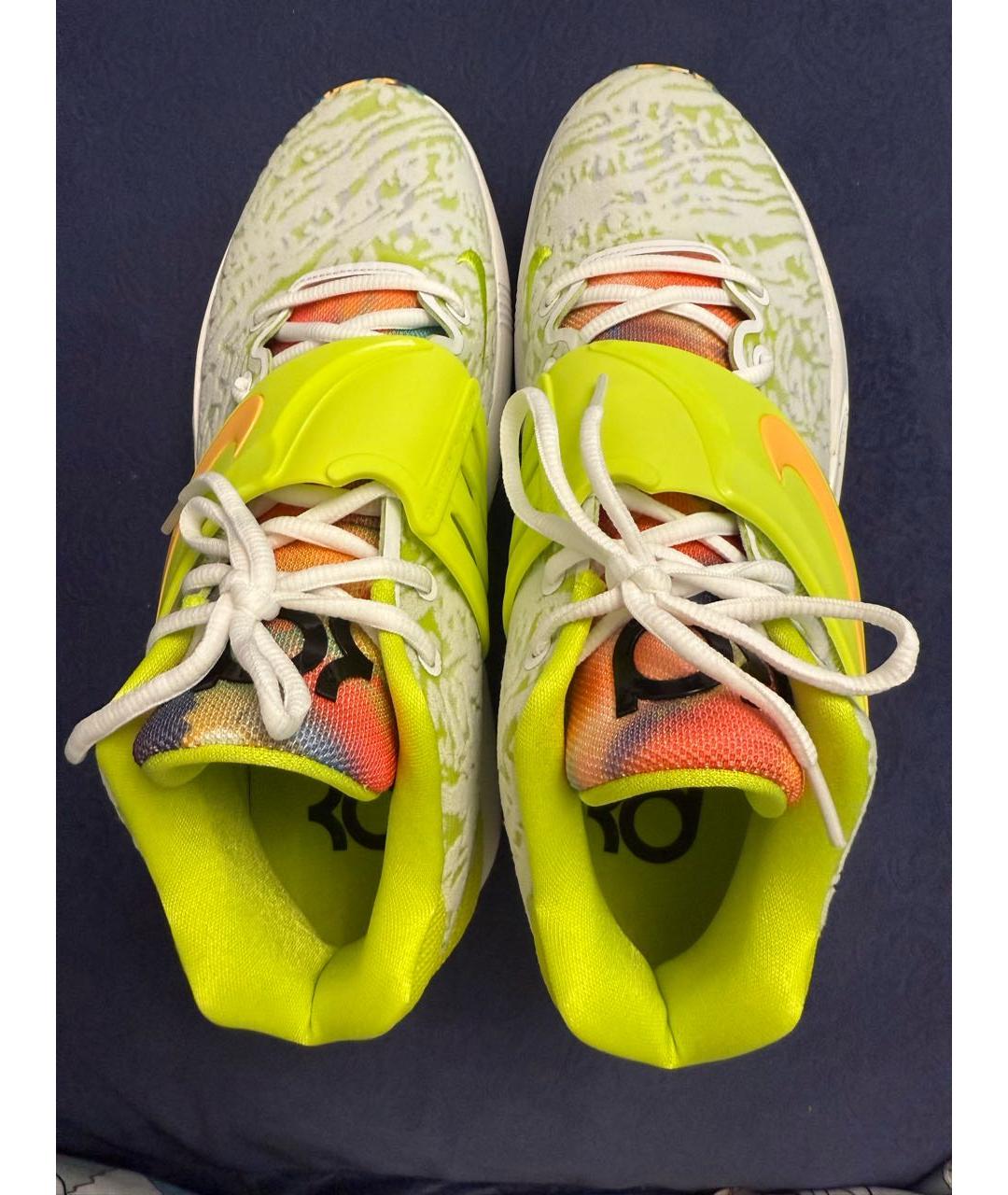 NIKE Салатовые текстильные высокие кроссовки / кеды, фото 3