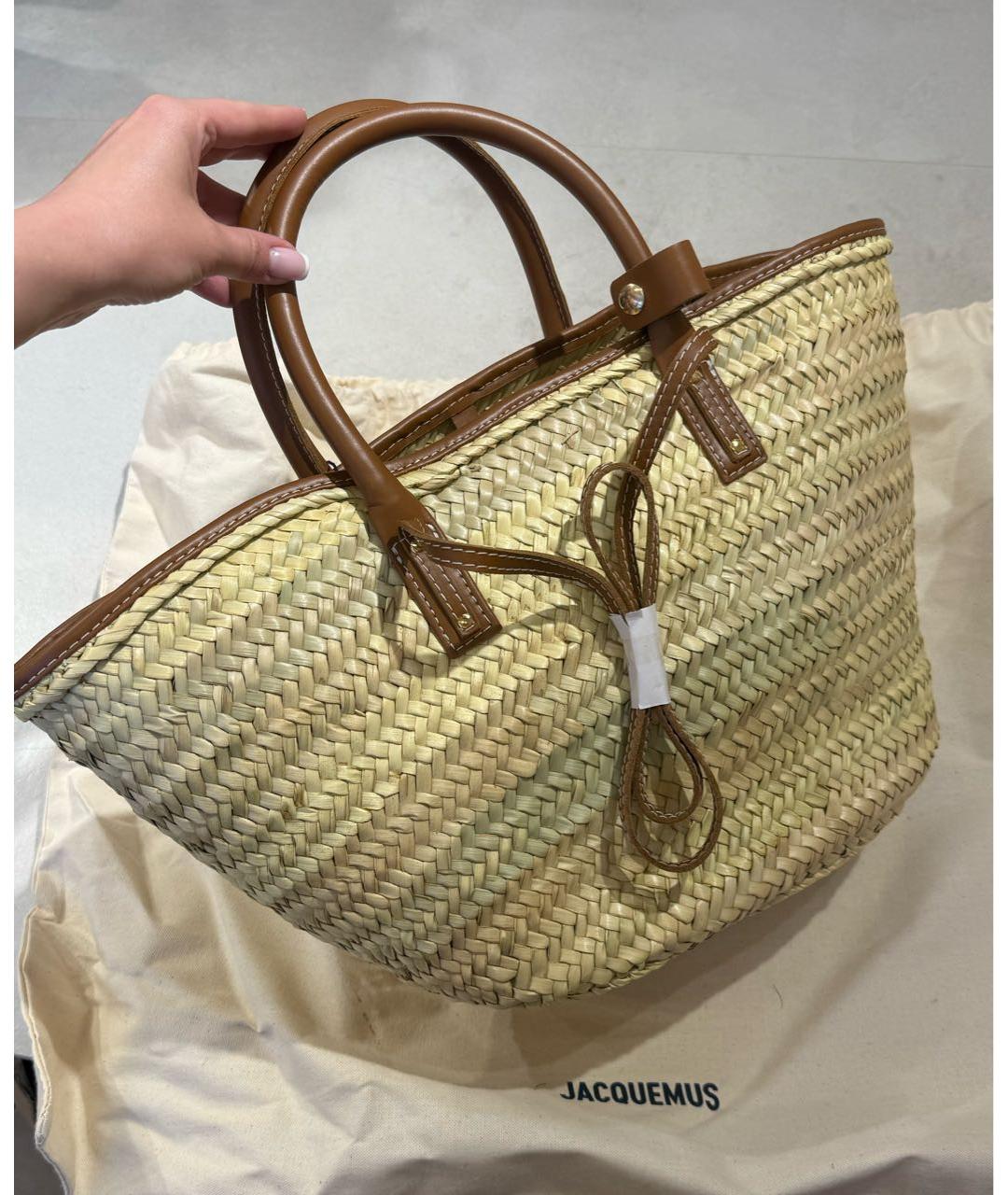 JACQUEMUS Коричневая сумка тоут, фото 3