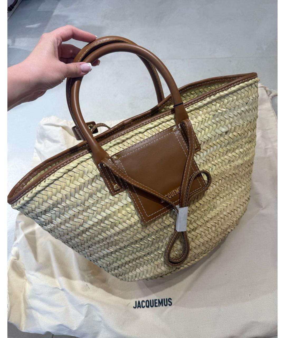 JACQUEMUS Коричневая сумка тоут, фото 7