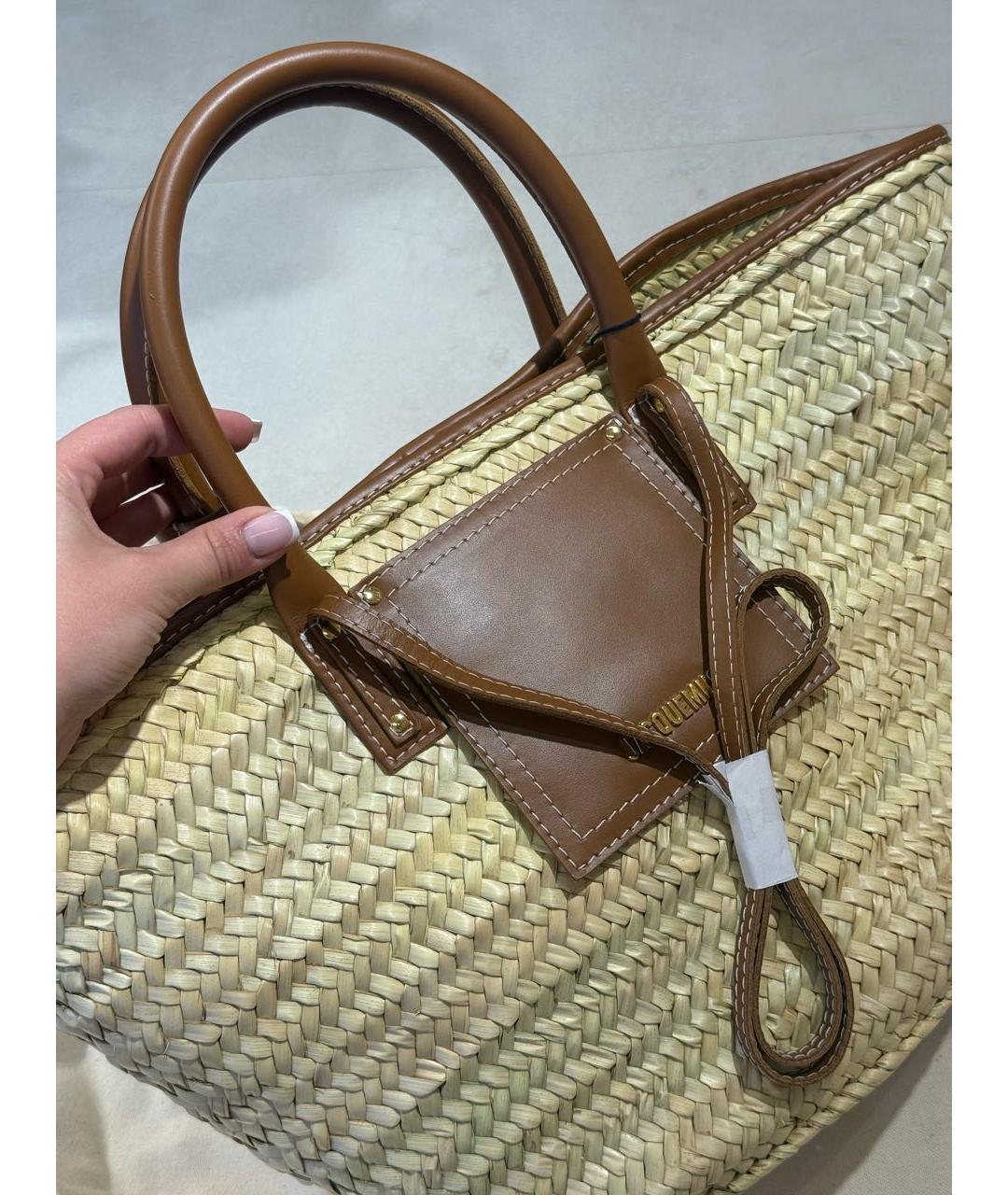 JACQUEMUS Коричневая сумка тоут, фото 2
