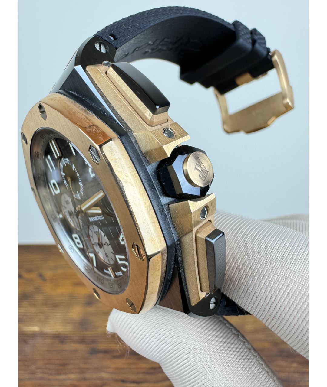 Audemars Piguet Черные часы из розового золота, фото 3