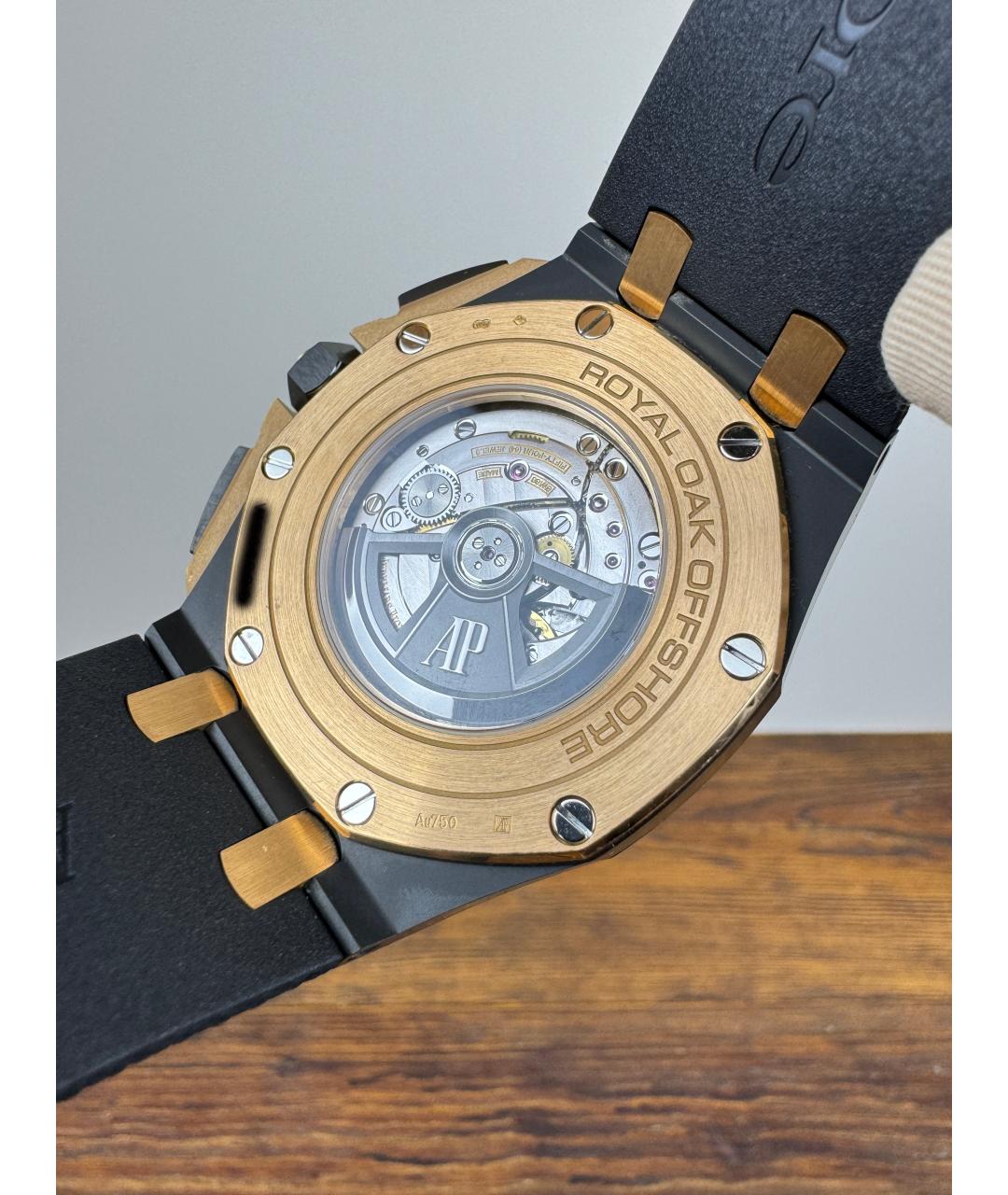Audemars Piguet Черные часы из розового золота, фото 5