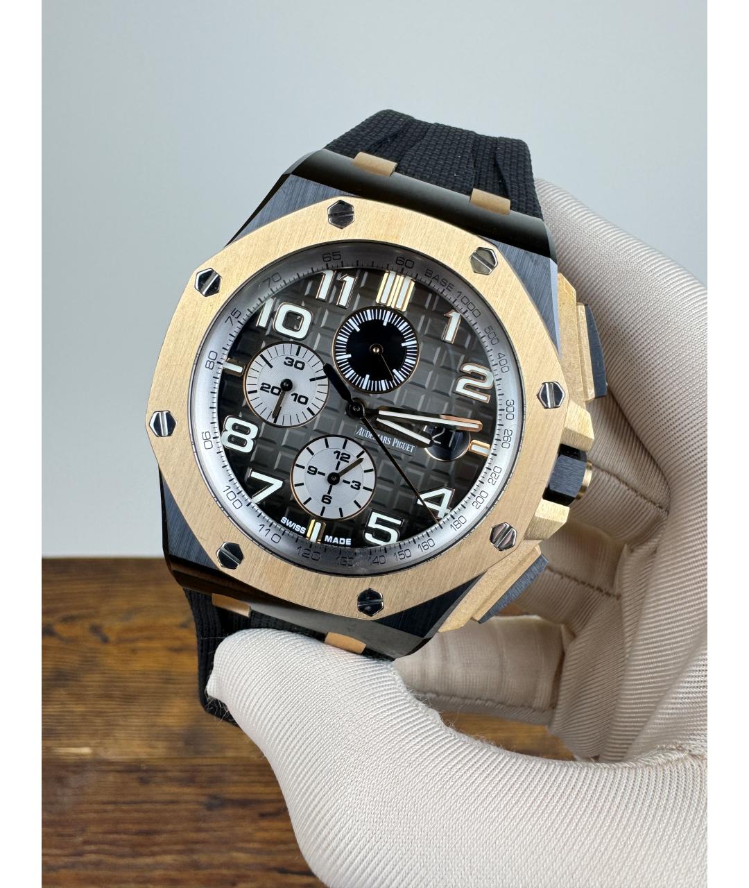 Audemars Piguet Черные часы из розового золота, фото 2