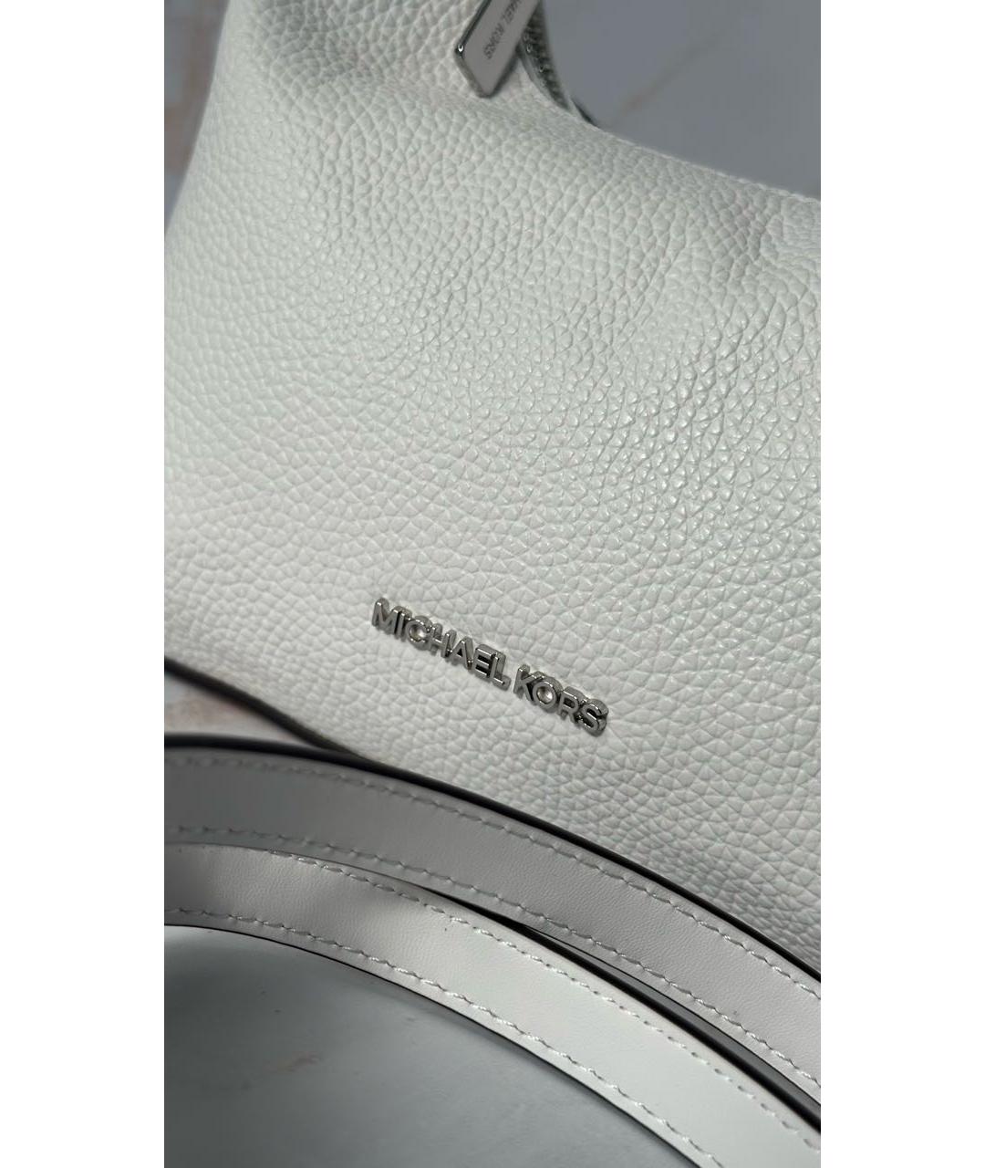 MICHAEL KORS Белая кожаная сумка через плечо, фото 5