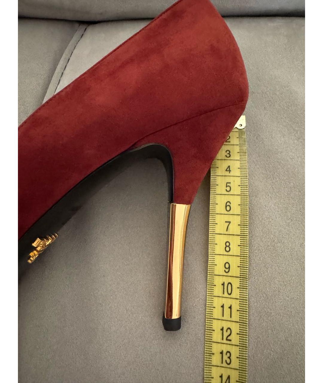 PRADA Бордовые замшевые туфли, фото 7