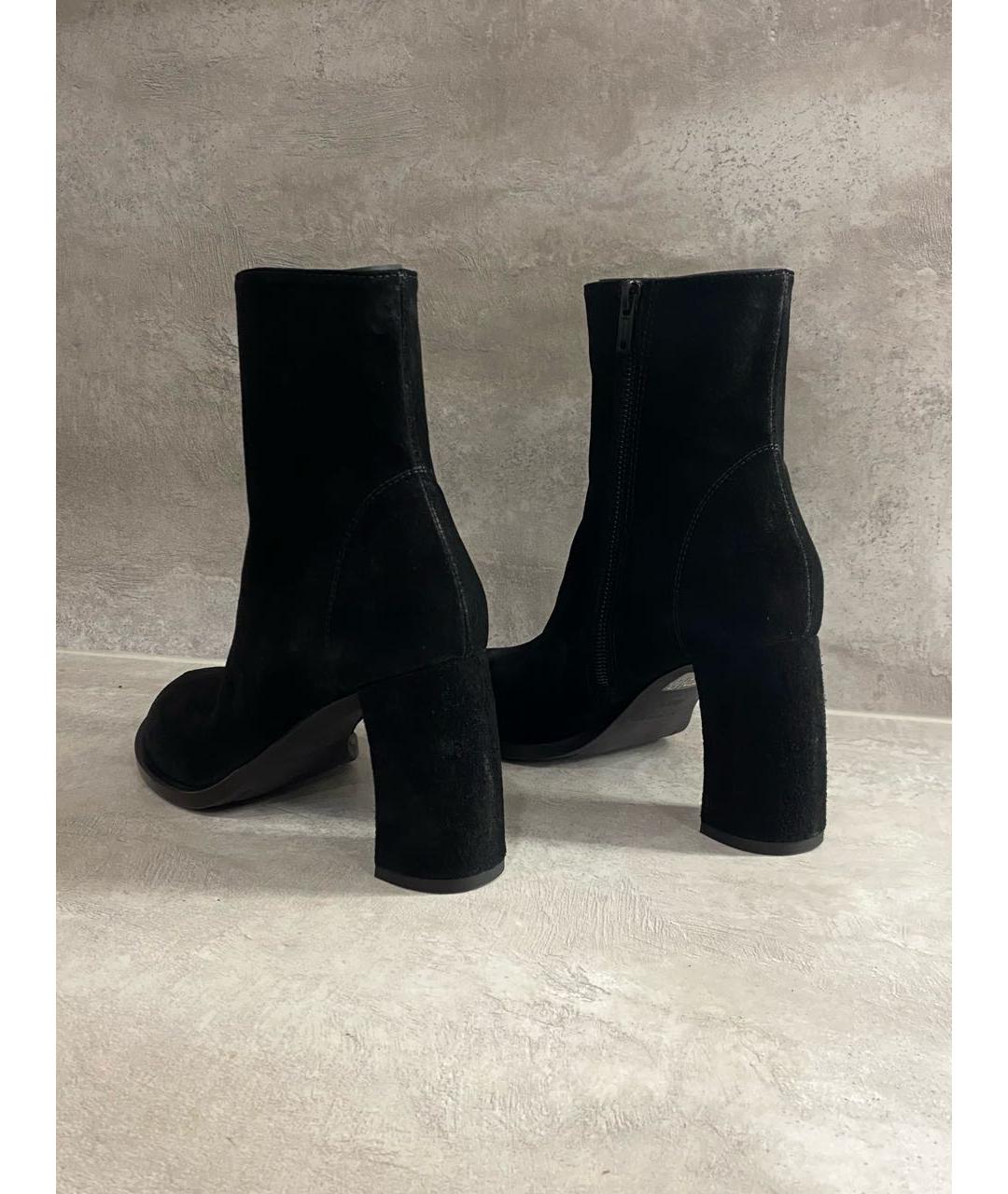 ANN DEMEULEMEESTER Черные замшевые ботильоны, фото 5