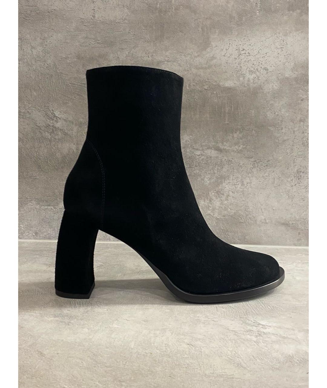 ANN DEMEULEMEESTER Черные замшевые ботильоны, фото 9