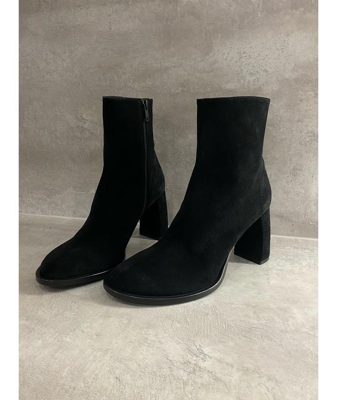 ANN DEMEULEMEESTER Черные замшевые ботильоны, фото 3