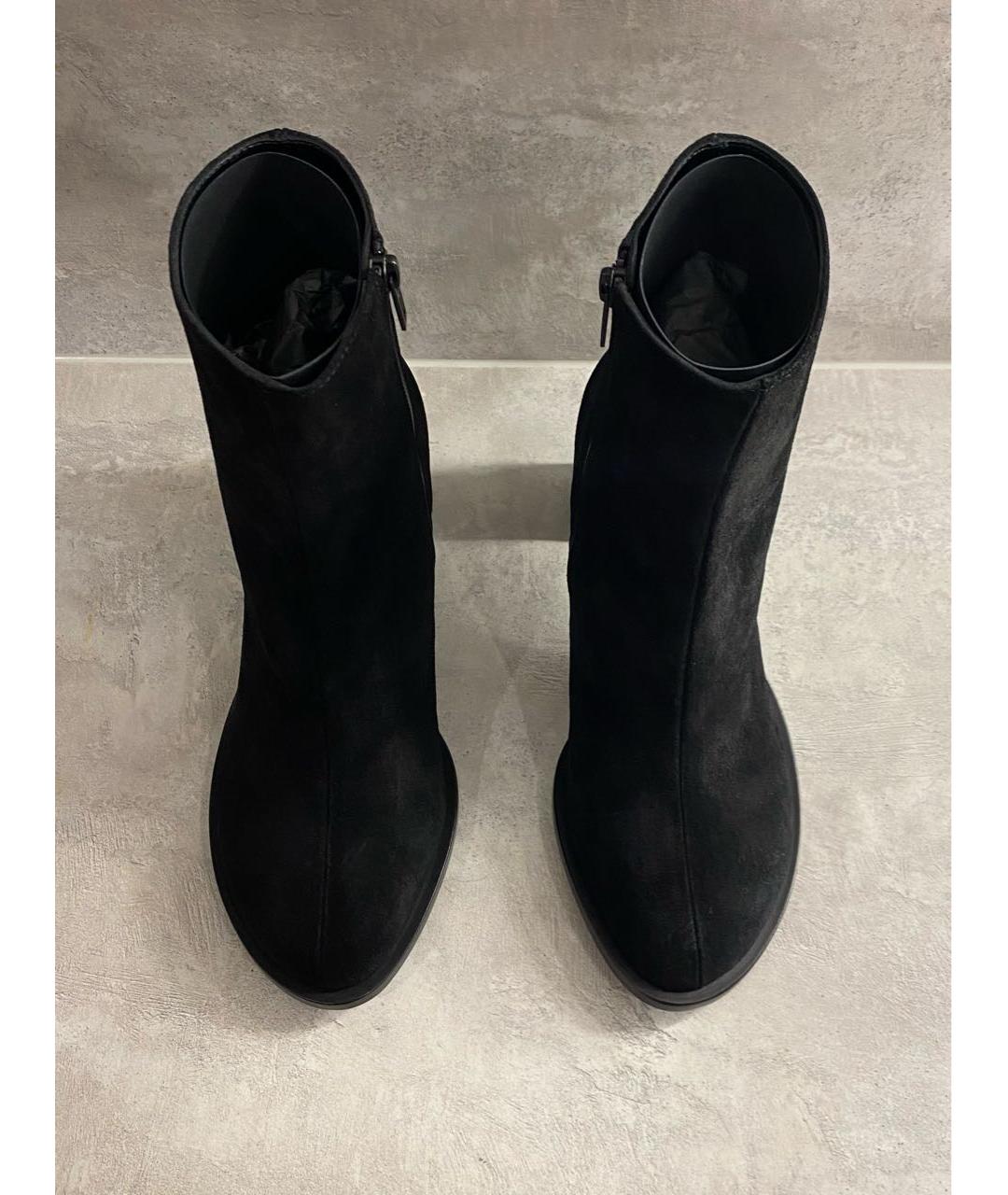 ANN DEMEULEMEESTER Черные замшевые ботильоны, фото 6