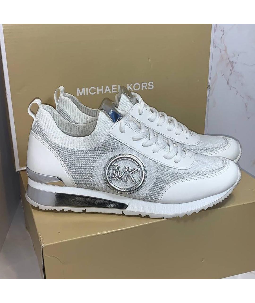 MICHAEL KORS Белые текстильные кроссовки, фото 8