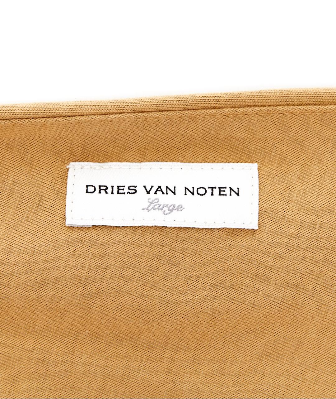 DRIES VAN NOTEN Горчичное хлопковое повседневное платье, фото 6