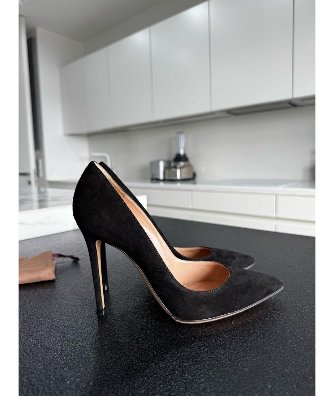 GIANVITO ROSSI Черные замшевые туфли, фото 6