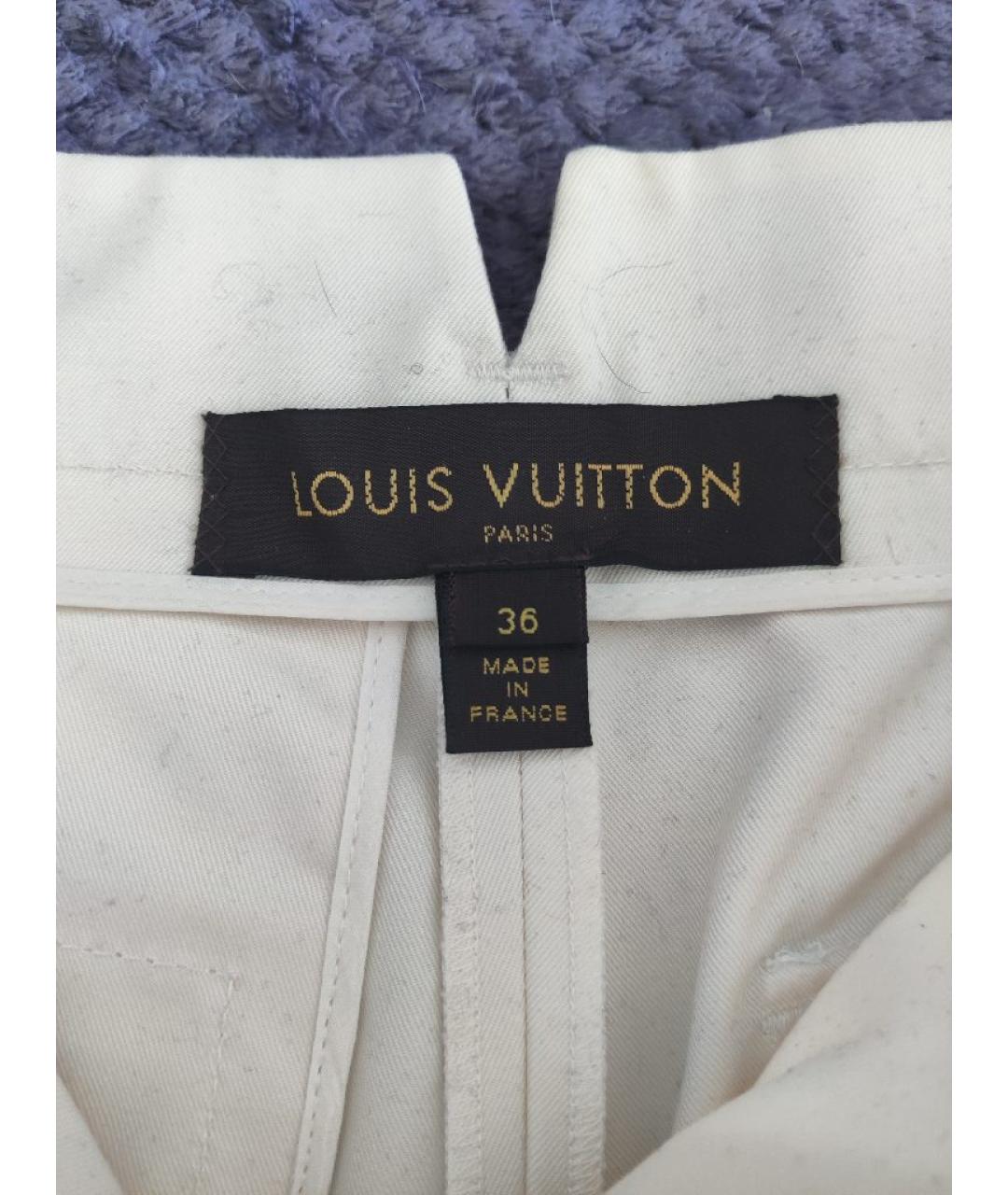 LOUIS VUITTON Белые хлопковые шорты, фото 3