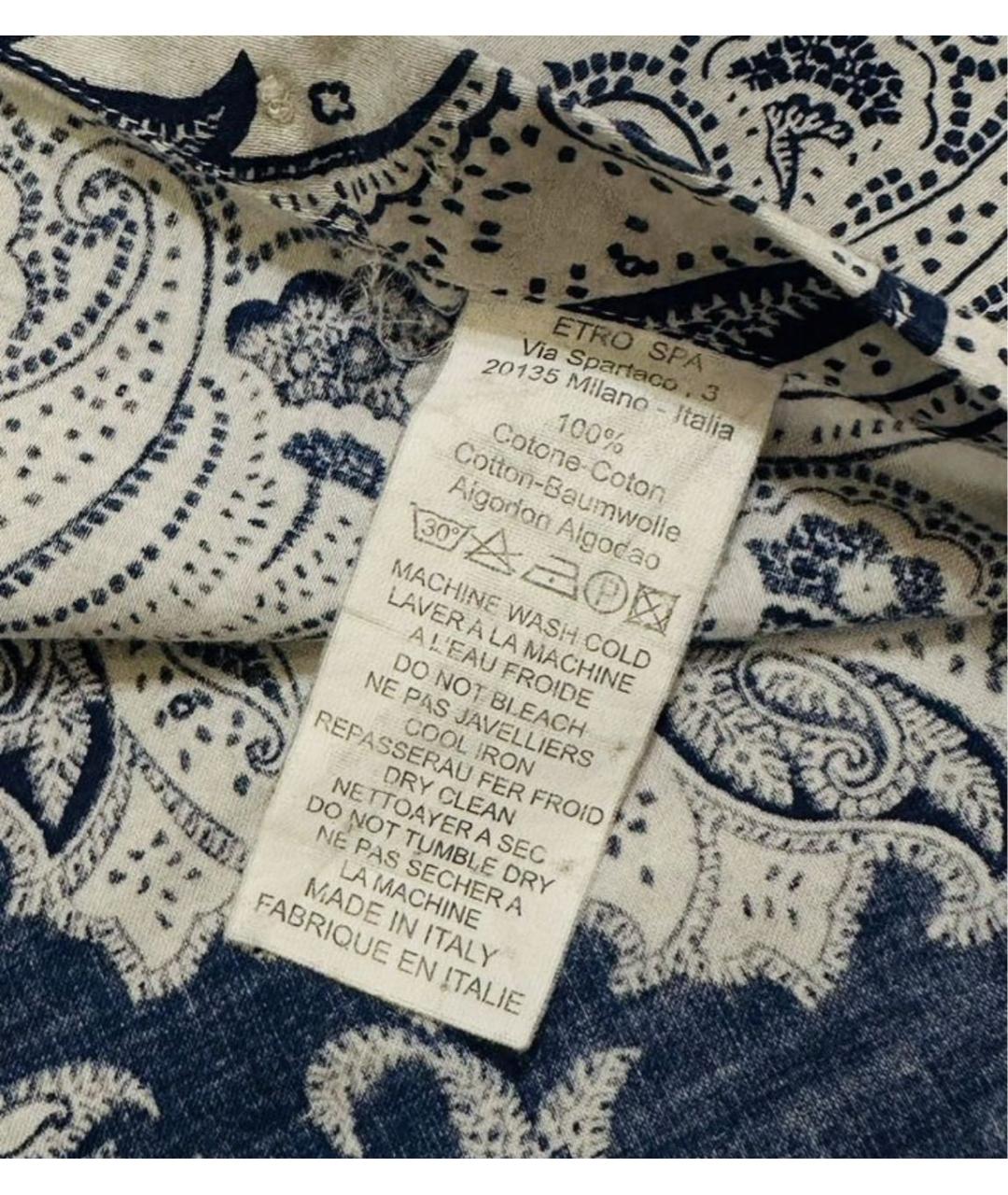 ETRO Мульти хлопковая кэжуал рубашка, фото 6