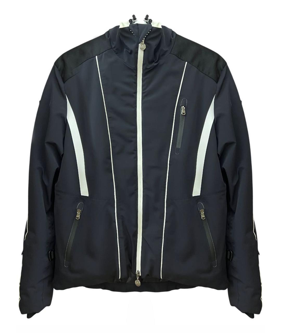 EMPORIO ARMANI Темно-синяя полиамидовая куртка, фото 1
