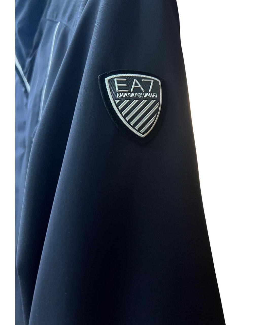 EMPORIO ARMANI Темно-синяя полиамидовая куртка, фото 4