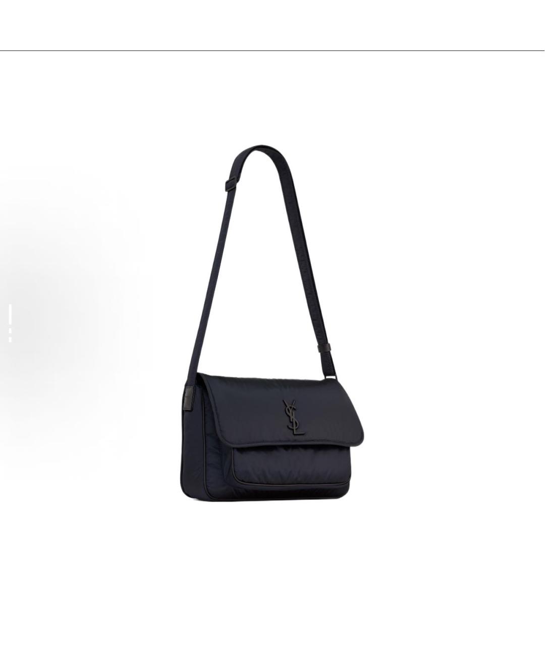 SAINT LAURENT Темно-синяя сумка на плечо, фото 2