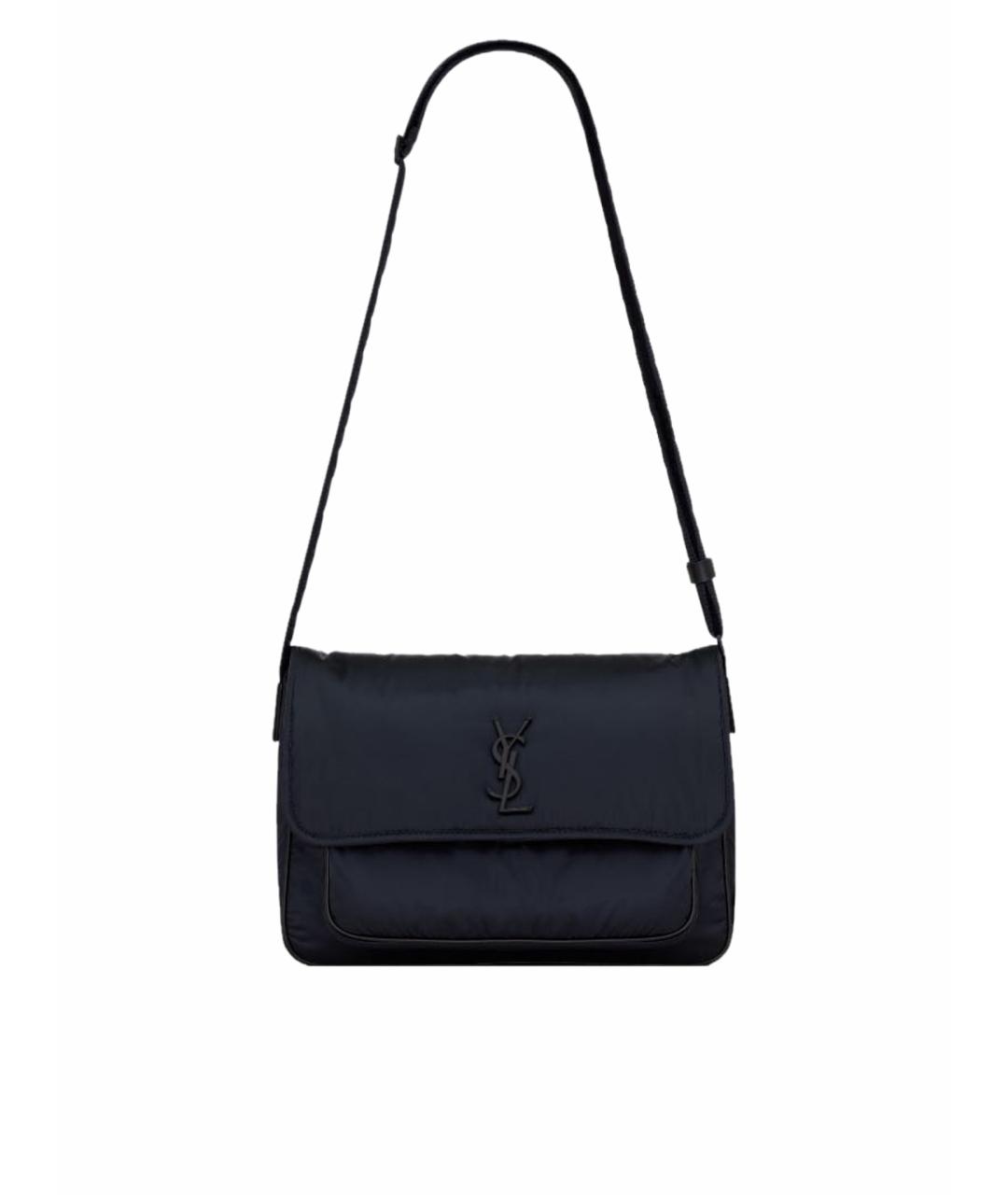 SAINT LAURENT Темно-синяя сумка на плечо, фото 1